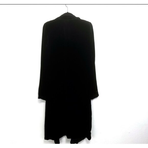 JOHNNY WAS 4 Love and Liberty Size S Black Velvet Duster Cardigan Top Open Front - Picture 5 of 12